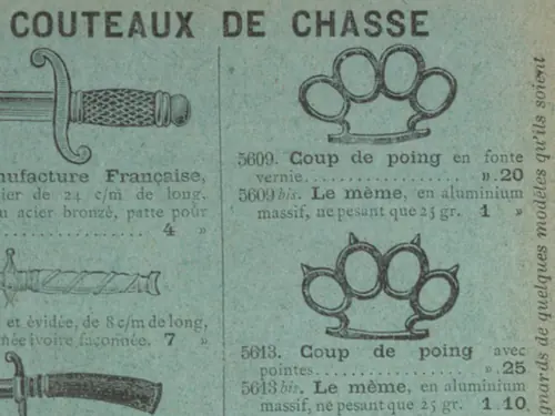poing américain 4 doigts